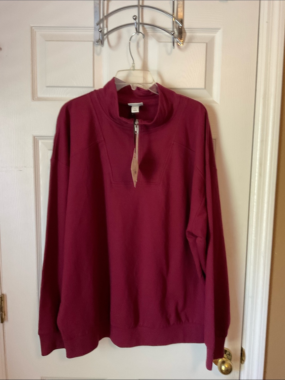 Ava & Viv Women’s French Terry Mock Neck Pullover Sweatshirt Plus Size 1X NWT